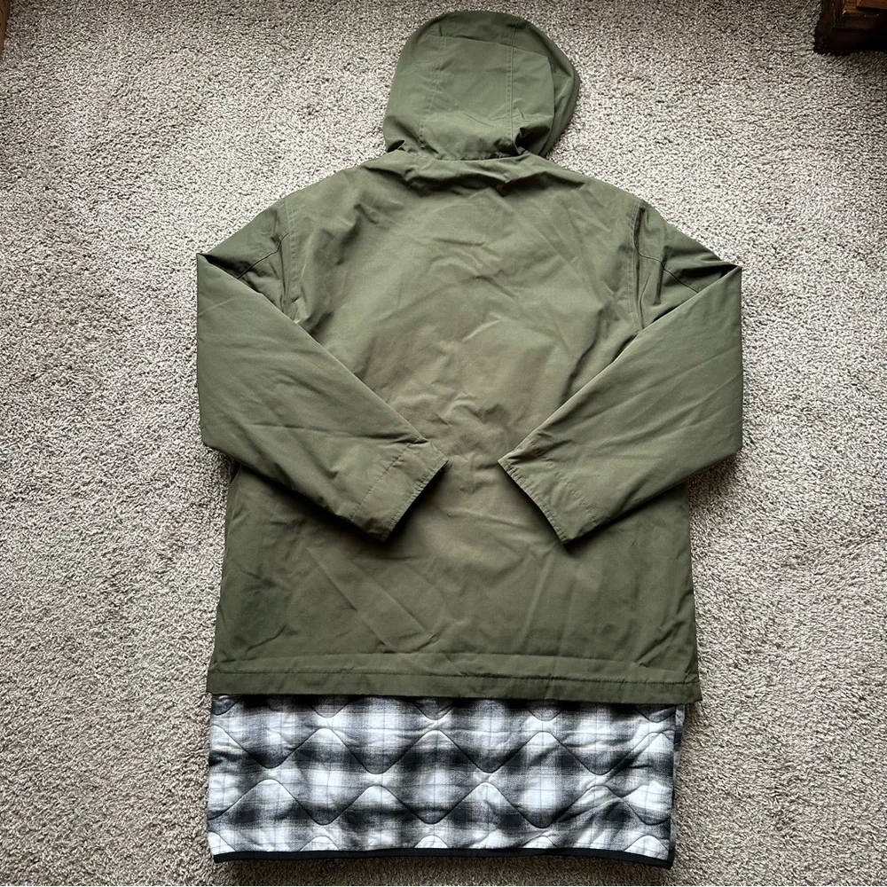 FOLSOM UTILITY JACKET MENS DETACHABLE QUILTED THERMORE INSULATED HOODED WHITE - Picture 2 of 11